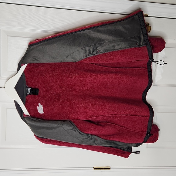 The North Face fleece zip up jacket cranberry pink soft Osito size medium - Picture 7 of 11